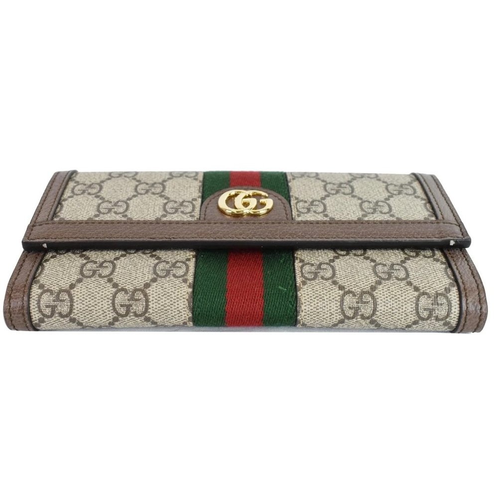 GUCCI Ophidia GG Continental Supreme Canvas Wallet Beige - Picture 6 of 12